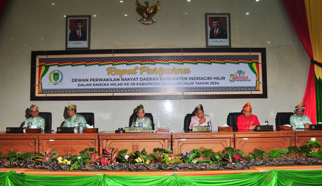 DPRD Inhil Gelar Sidang Paripurna Milad ke 59 Tahun 2024