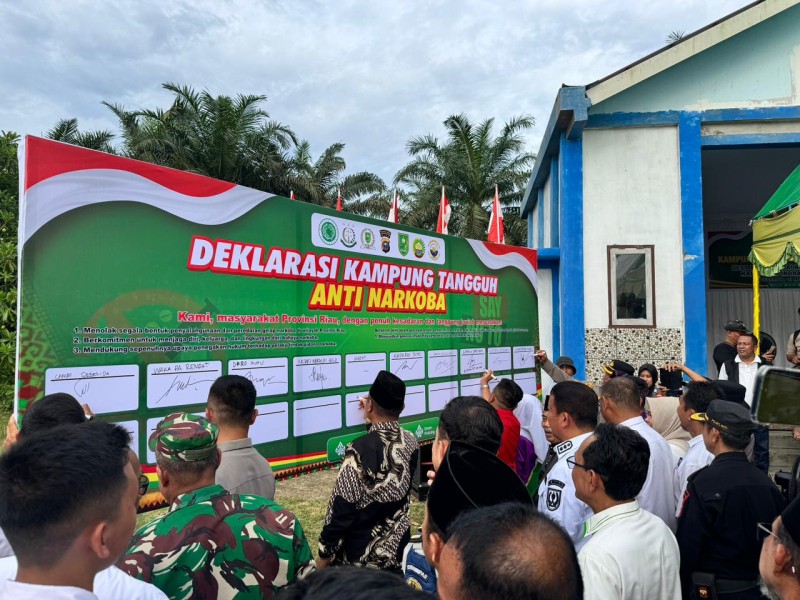 Polres Inhu Resmikan Kampung Tangguh Anti Narkoba