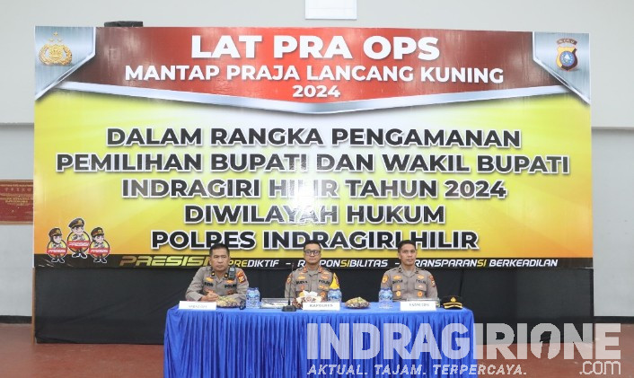 Kapolres Inhil Pimpin Lat Pra Ops Mantap Praja Lancang Kuning 2024