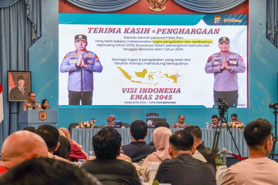 Rilis Akhir Tahun 2025, Polda Riau Catat Penurunan Kejahatan dan Penguatan Green Policing