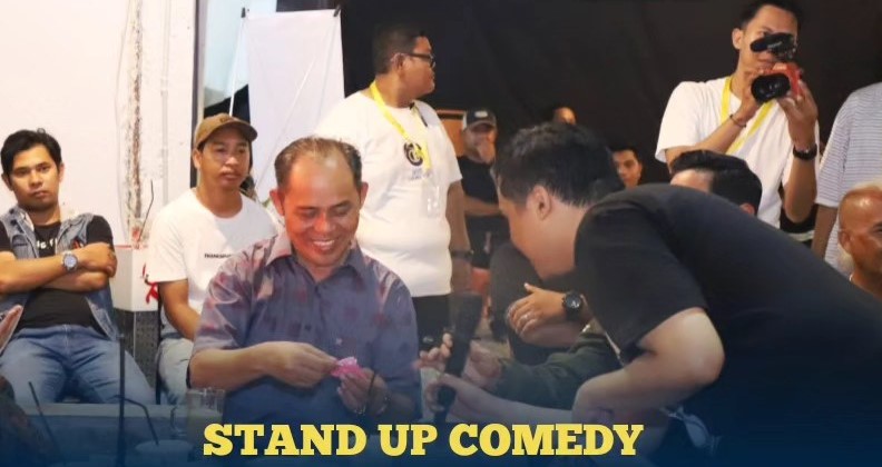 Terhibur dengan Penampilan Stand Up Comedy Pj.Bupati Herman Apresiasi Acara ini