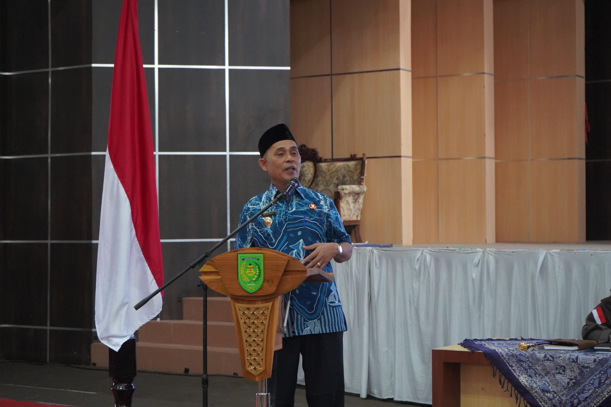 Bupati Indragiri Hilir, Herman, Hadiri Rapat Koordinasi Ketahanan Pangan Kabupaten Indragiri Hilir Tahun 2025