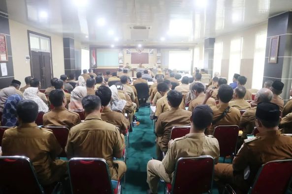 Pemkab Inhil Gelar Rapat Evaluasi Realisasi Fisik dan Keuangan APBD