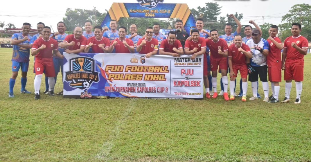 Pj Bupati Inhil Buka Turnamen Sepak Bola Kapolres Cup II Tahun 2024