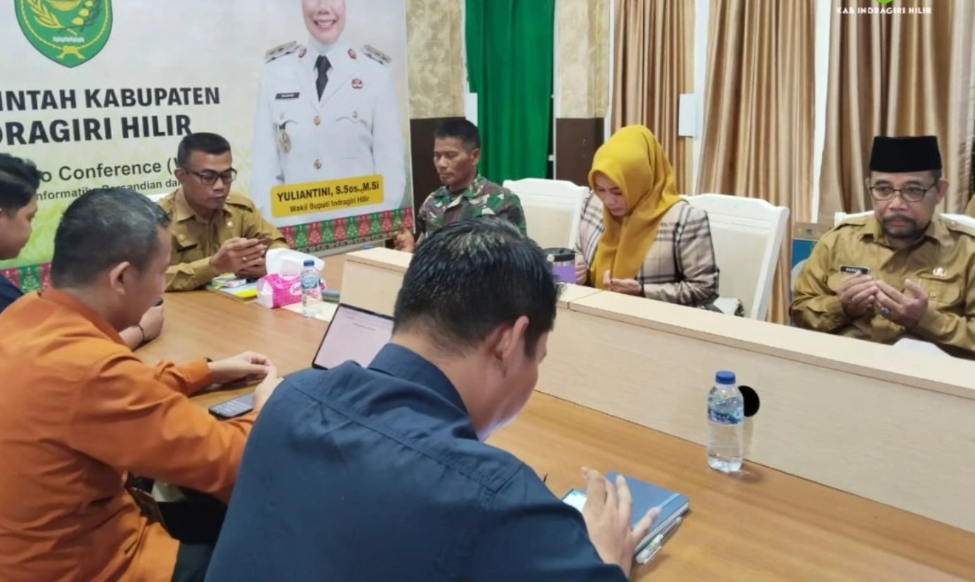 Pemkab Inhil Ikuti Rakornis Pengendalian Inflasi Daerah 2025 yang Digelar Kemendagri