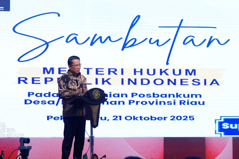 Posbankum di Riau Diresmikan Menkum RI, Akses Keadilan Bagi Masyarakat Kurang Mampu