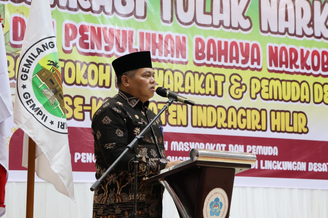 Buapti Inhil Hadiri Penyuluhan Bahaya Narkoba dan Obat Terlarang