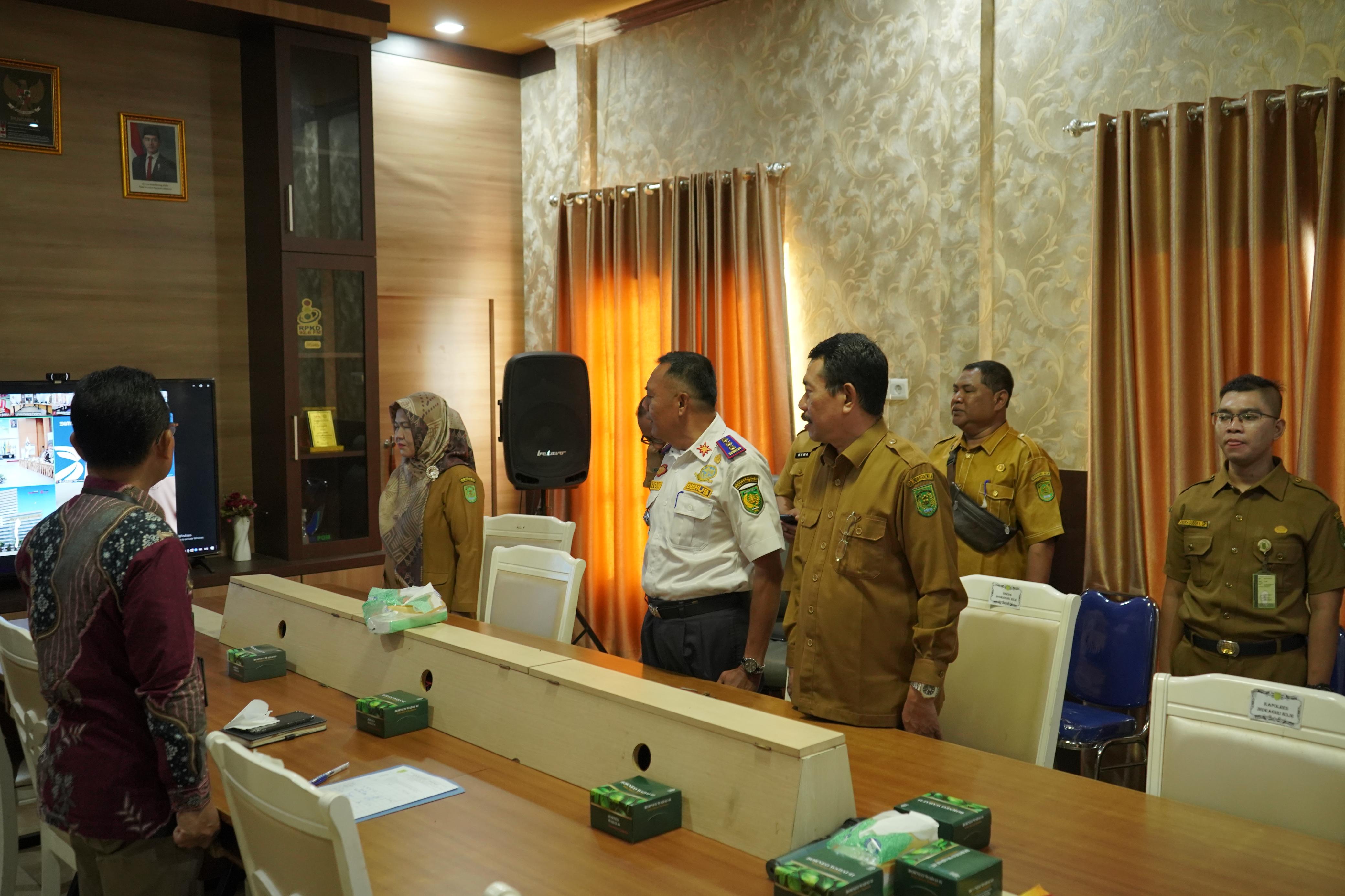 Bupati Inhil Diwakili Asisten II Hadiri Rakor Rutin Pengendalian Inflasi