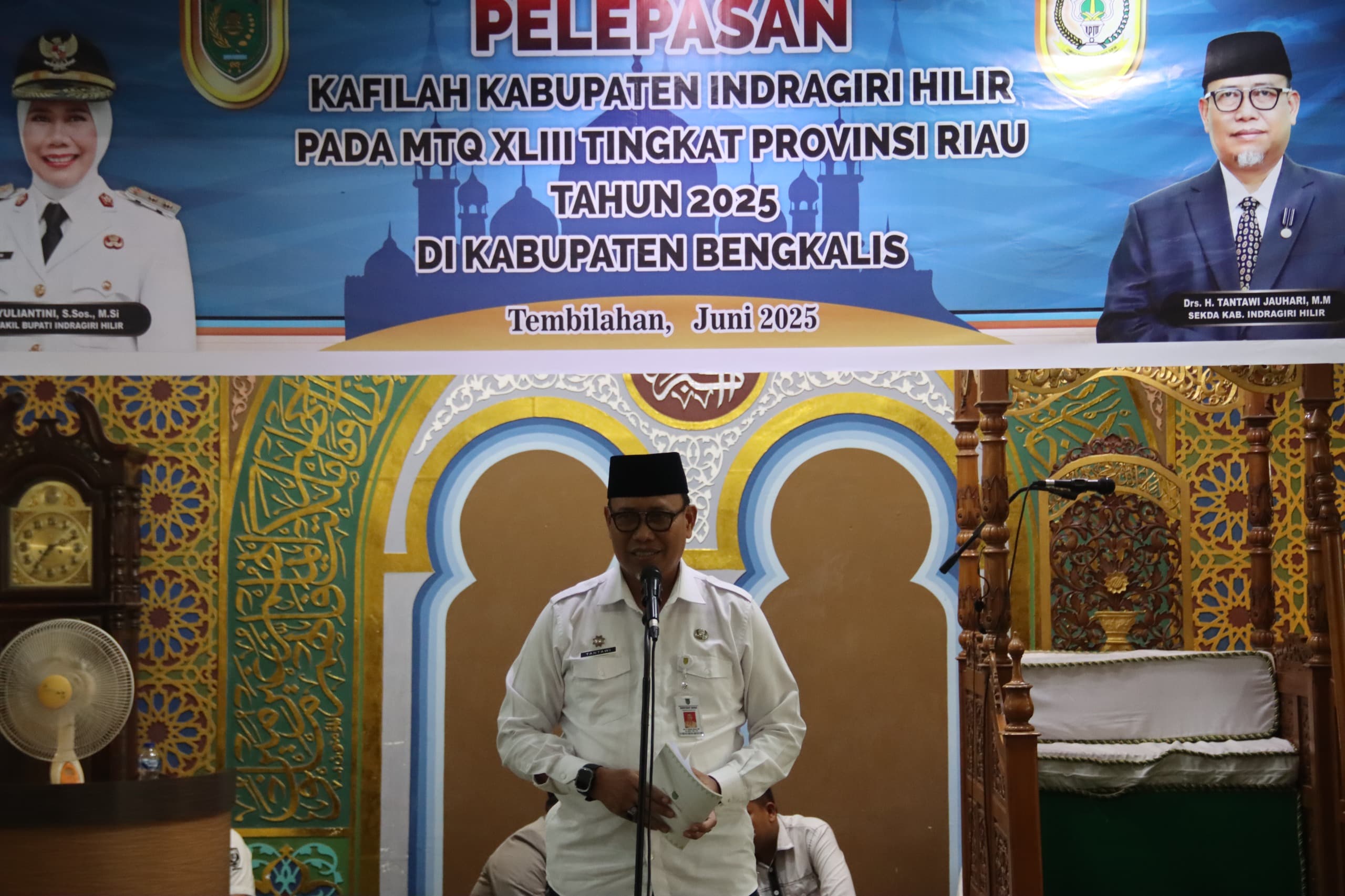 Sekda Inhil Lepas Kafilah MTQ Ke-43 Untuk Bertarung Di Ajang Provinsi Riau