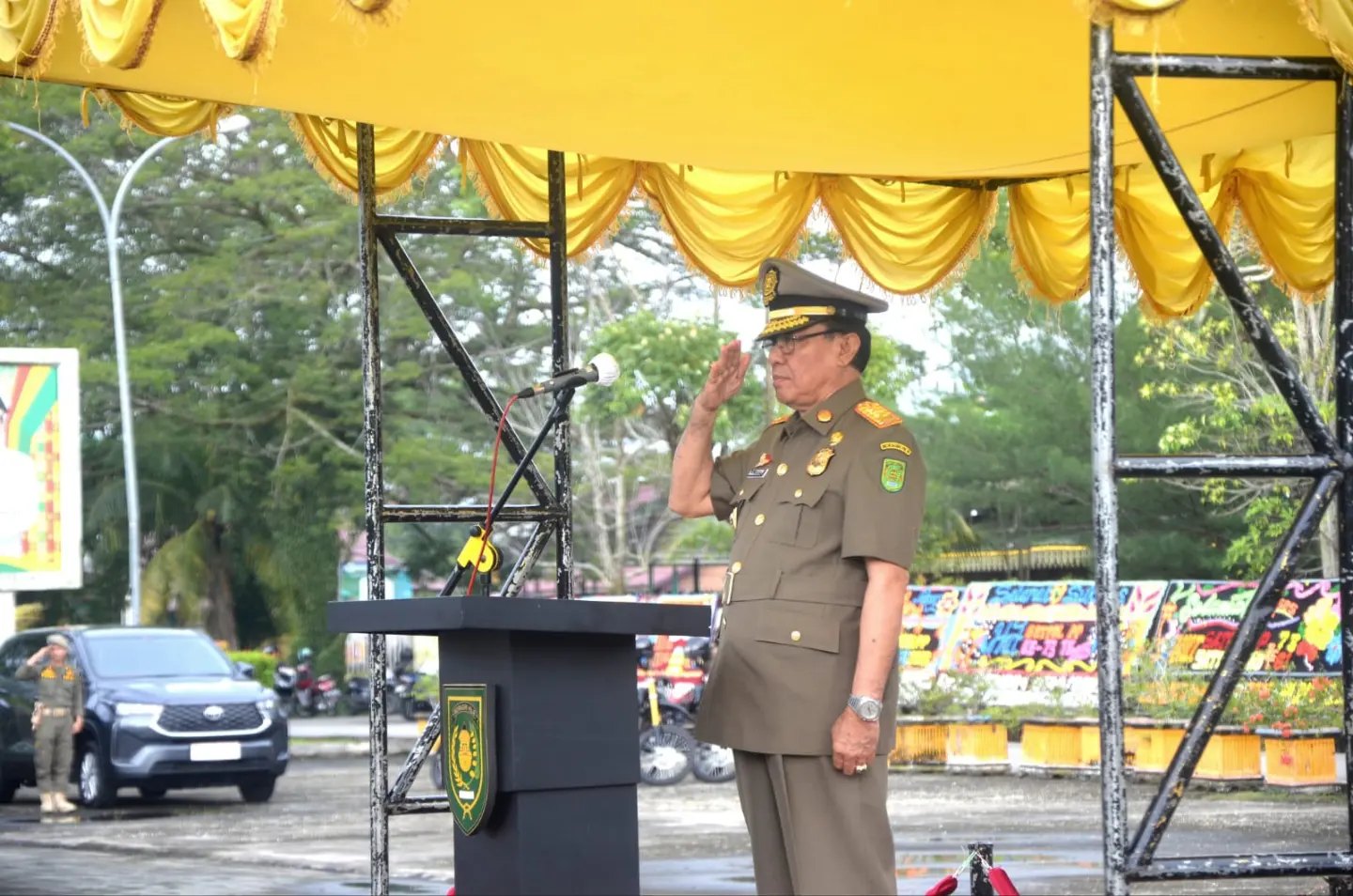 Bupati Inhil Pimpin Upacara Peringatan HUT Satpol PP Ke - 73