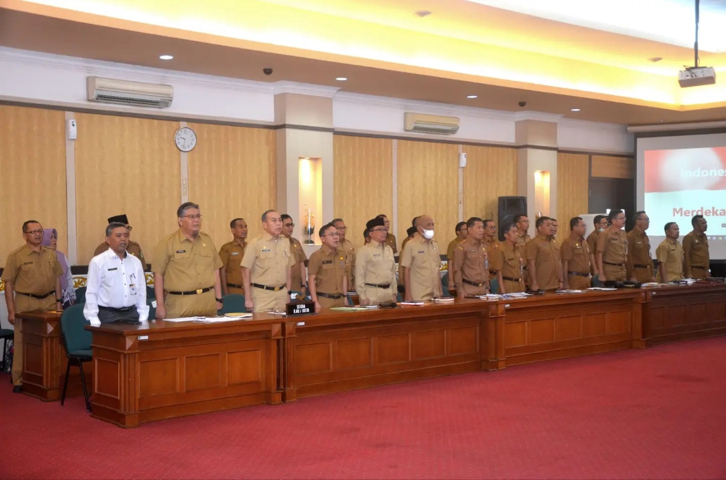 Sekda Inhil Menghadiri Acara Komitmen Pembahasan Persiapan Pemilihan KDH dan Wakil KDH Serentak  Tahun 2024