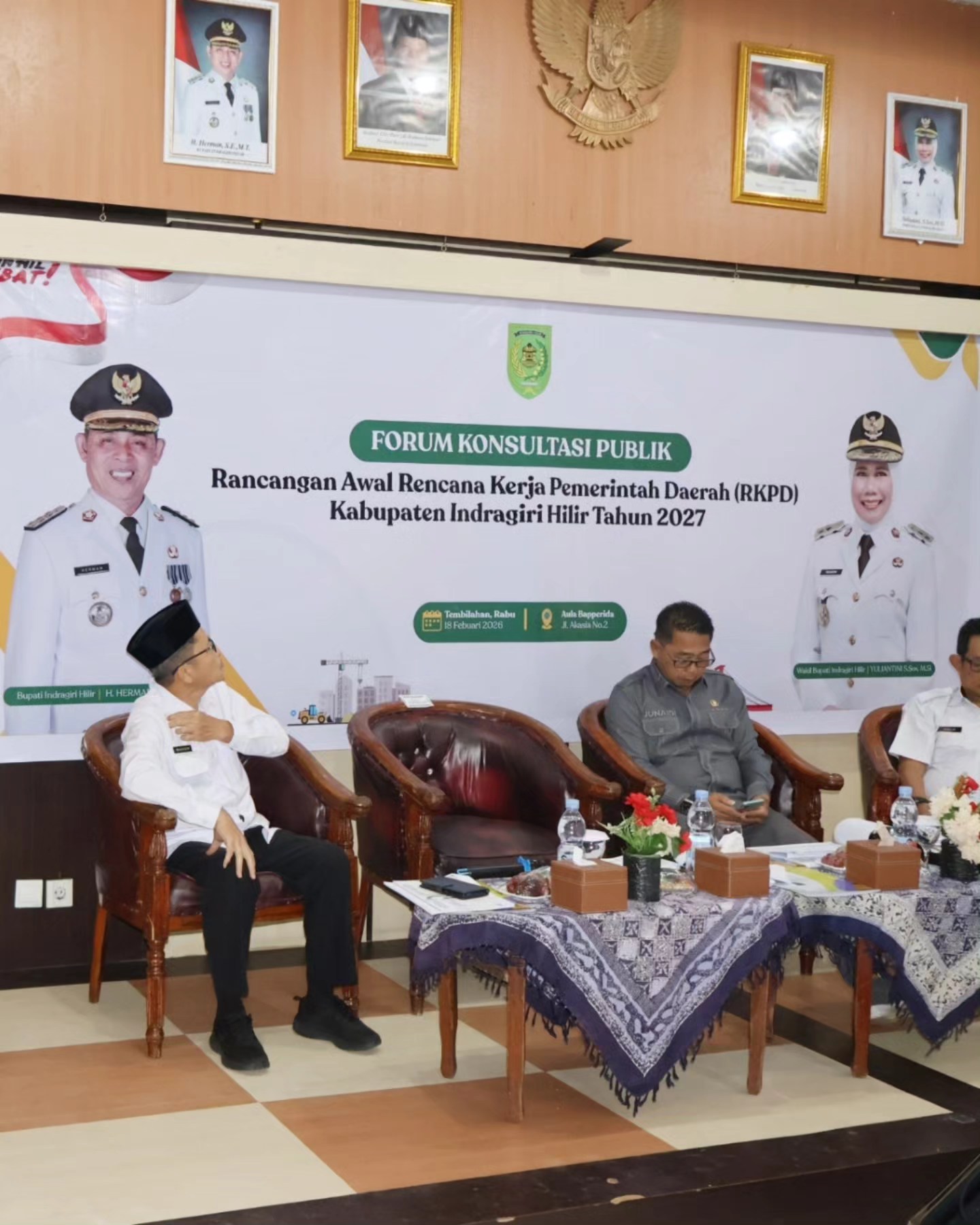 Bupati Inhil Membuka Acara Forum Konsultasi Publik Rancangan Awal RKPD Kab. Inhil Tahun 2027