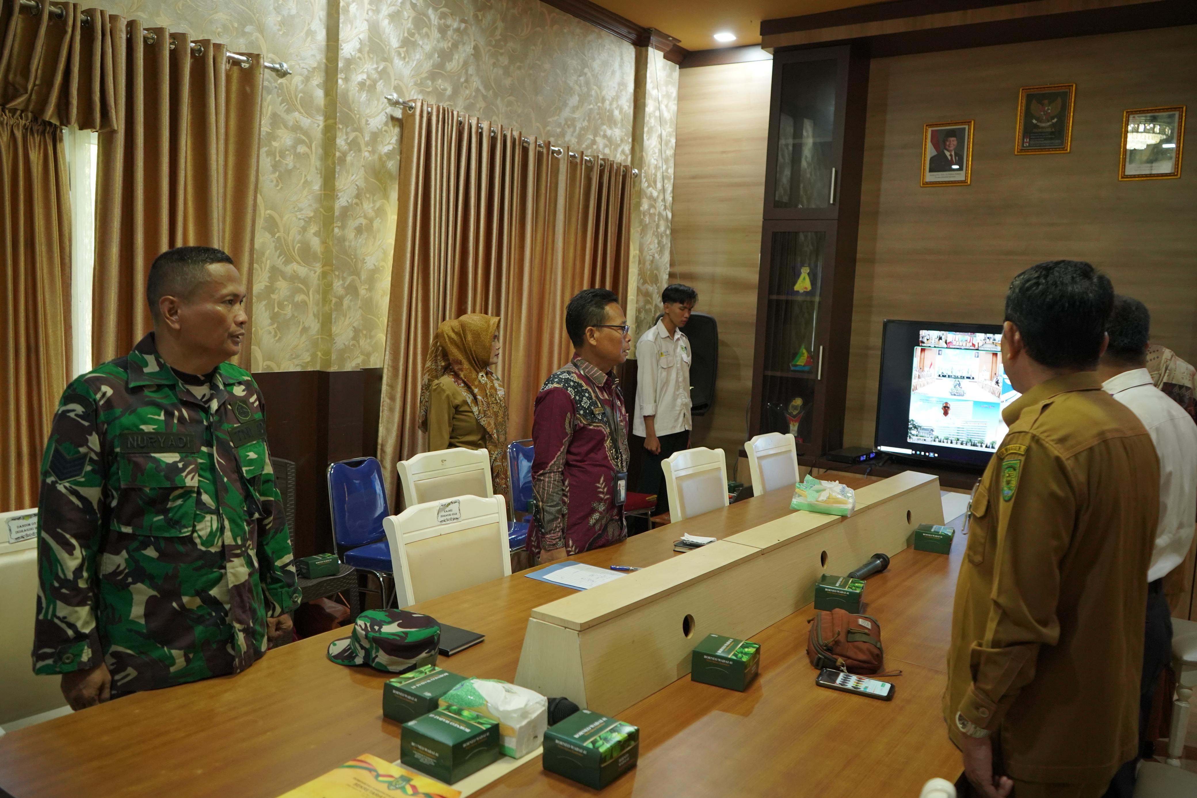 Bupati Inhil Diwakili Asisten II Hadiri Rakor Rutin Pengendalian Inflasi