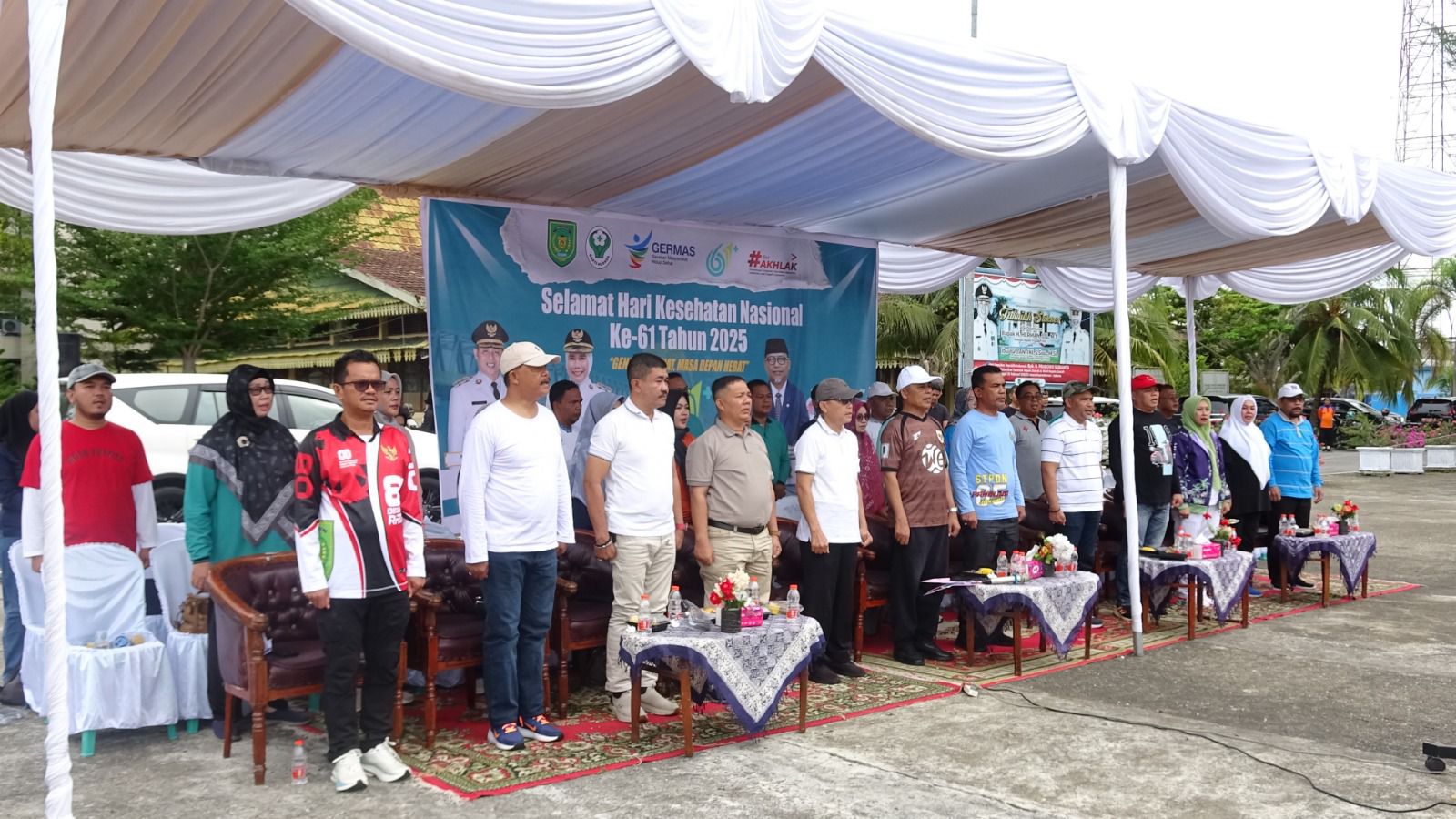 Peringati HKN ke-61, Pemkab Inhil Gelar Senam Sehat dan Cek Kesehatan Gratis