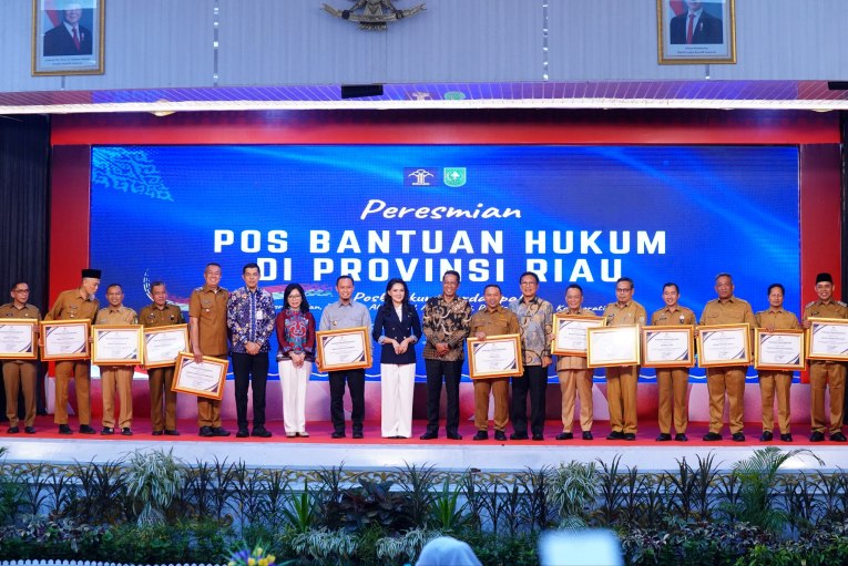 Posbankum di Riau Diresmikan Menkum RI, Akses Keadilan Bagi Masyarakat Kurang Mampu