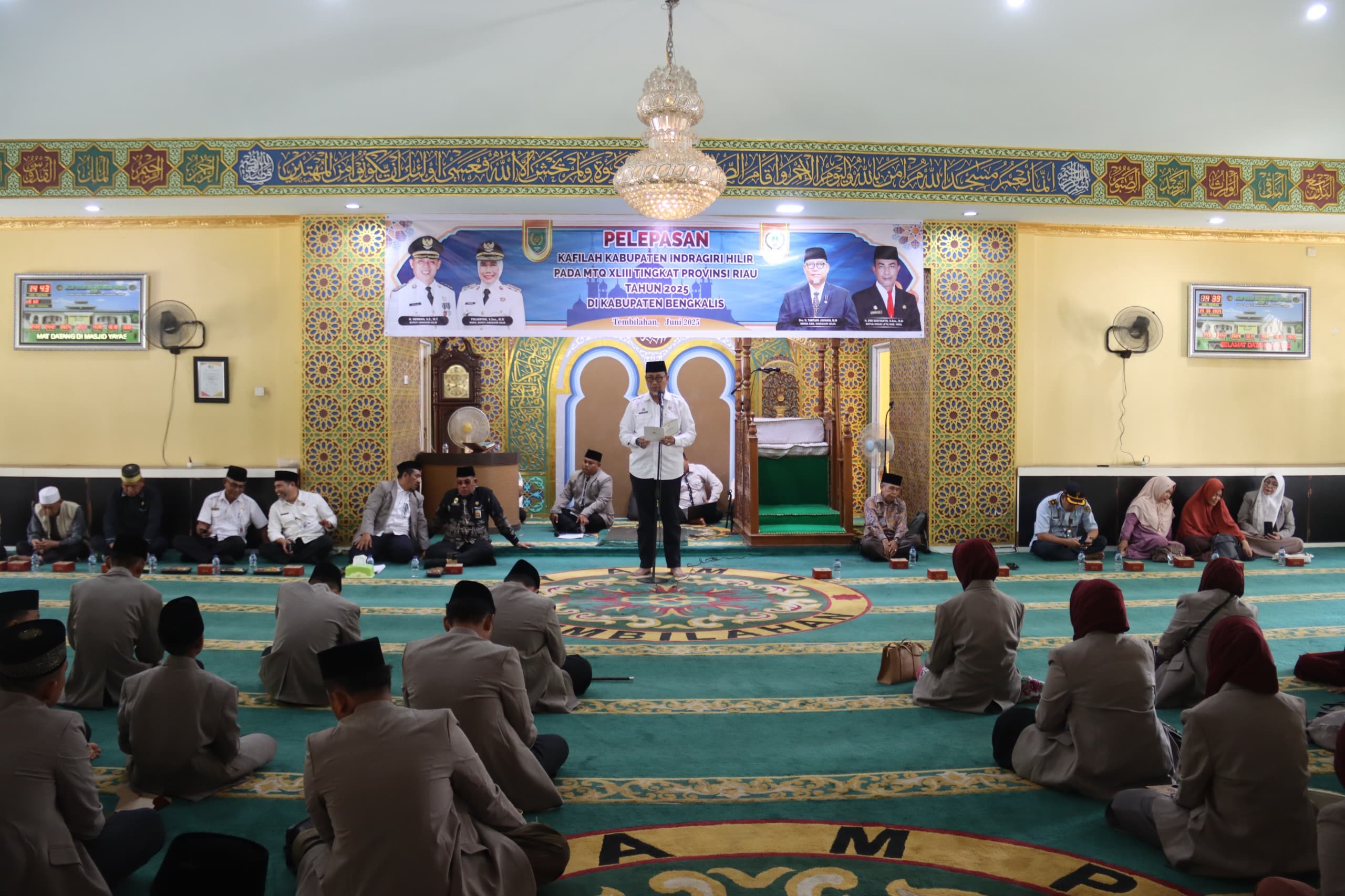 Sekda Inhil Lepas Kafilah MTQ Ke-43 Untuk Bertarung Di Ajang Provinsi Riau