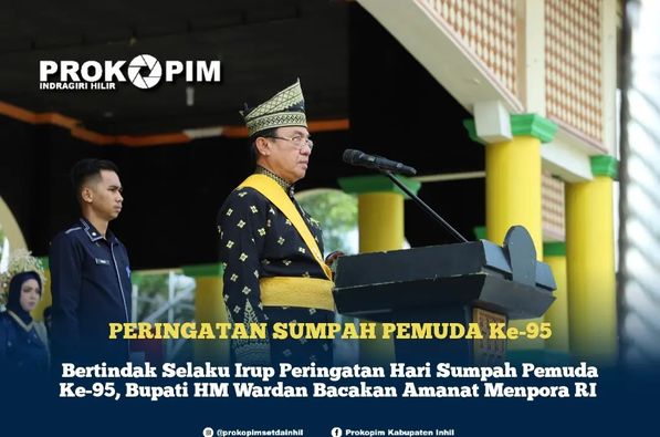 Bertindak Selaku Irup Peringatan Hari Sumpah Pemuda Ke-95, Bupati HM Wardan Bacakan Amanat Menpora RI