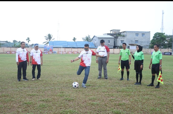 Kadis Porabudpar Inhil Hadiri Pembukaan Kapolres Inhil Cup II