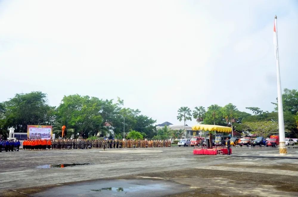 Bupati Inhil Pimpin Upacara Peringatan HUT Satpol PP Ke - 73