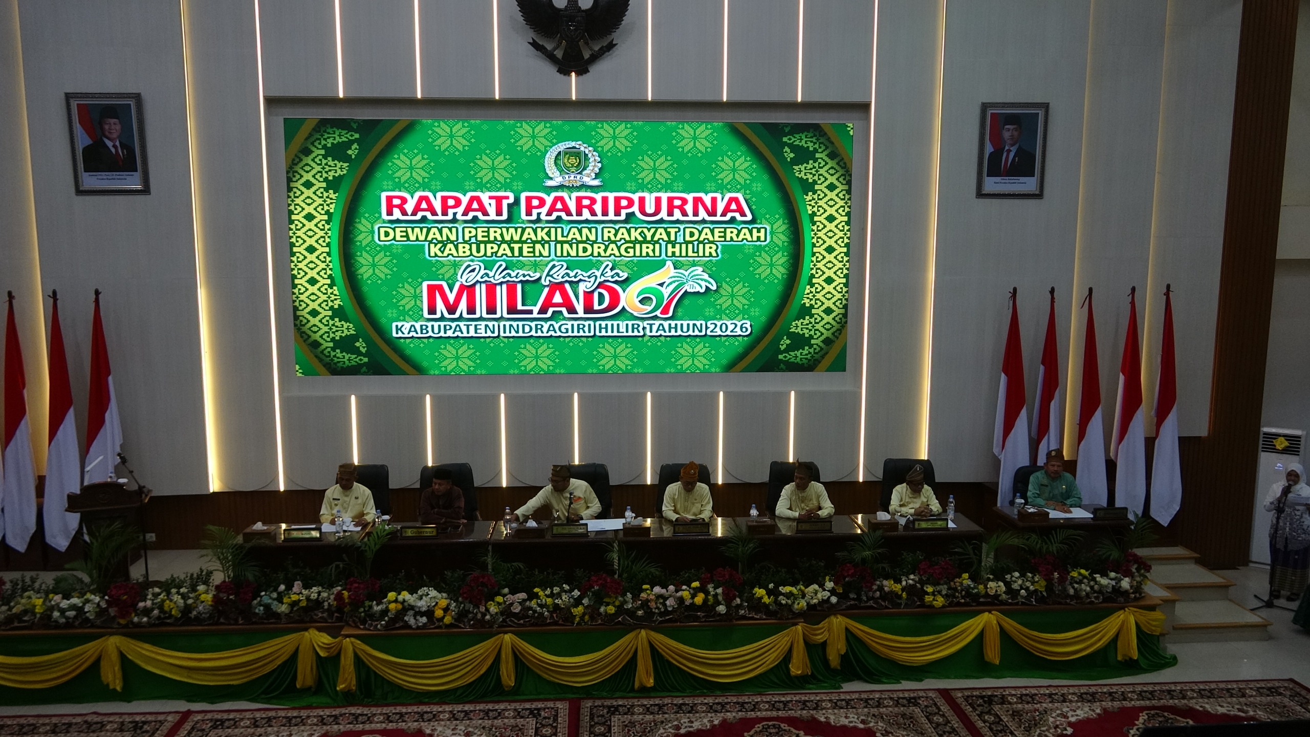 DPRD Inhil Gelar Sidang Paripurna Milad ke 61 Kabupaten Inhil Tahun 2026